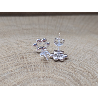 Echt zilveren oorbel stekers poot afdrukjes. 